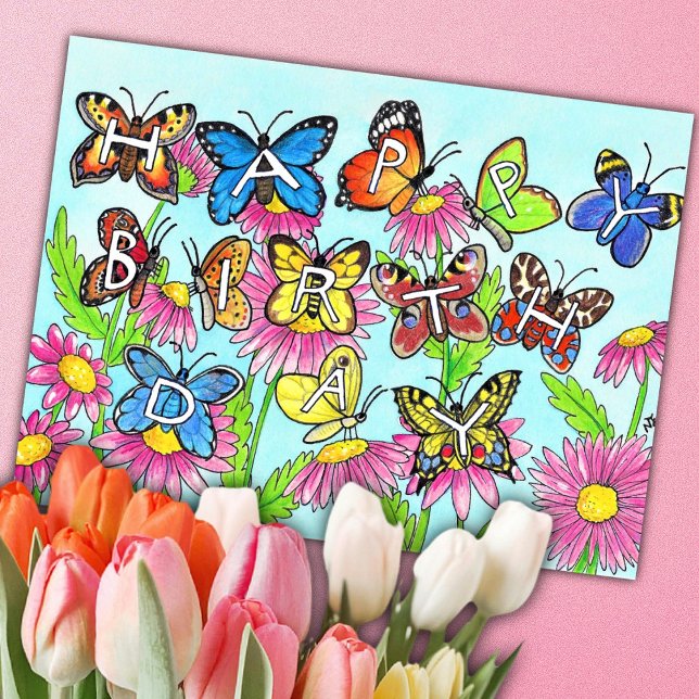 Butterfly Birthday Postcard (Creator Uploaded)