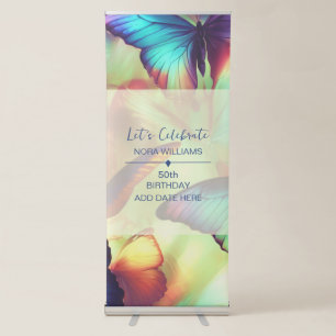 Butterfly Birthday Retractable Banner