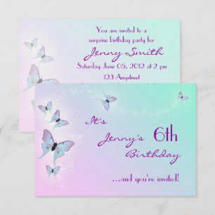 Butterfly Birthday RSVP Card