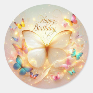 Butterfly birthday sticker 