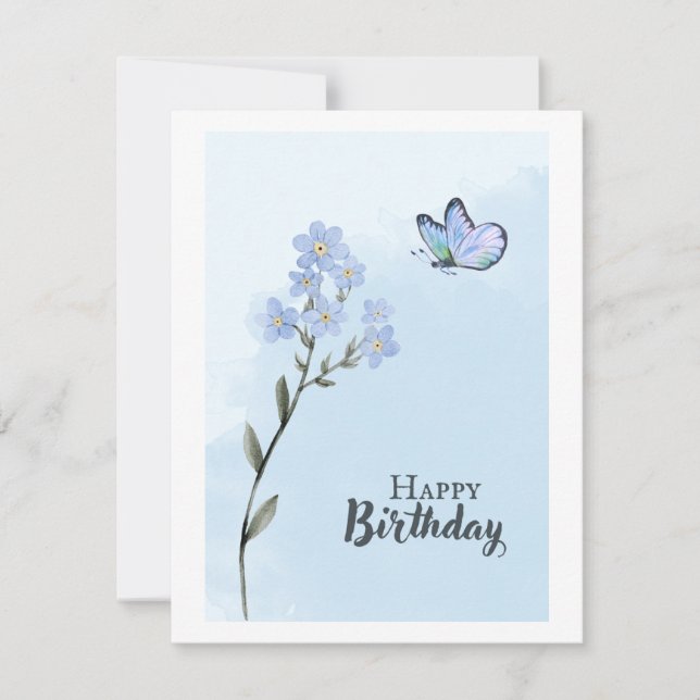 "Butterfly Birthday Wishes" (Front)