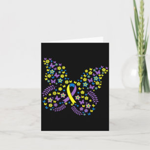 Butterfly bladder cancer awareness survivor ribbon card