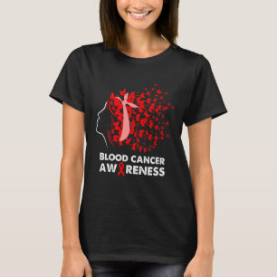 Butterfly Blood Cancer Women Girl Blood Cancer Awa T-Shirt