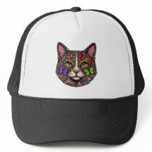 Butterfly Bloom Colourful Cat Portrait | Cats Mum