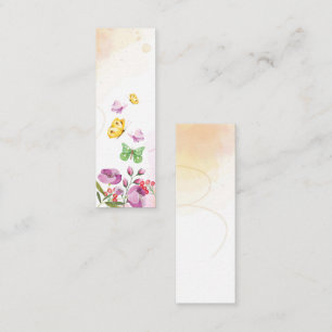 Butterfly Bloom Spring Mini Bookmark Calling Card