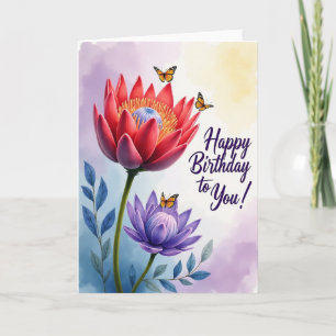 Butterfly Blossom Birthday Card