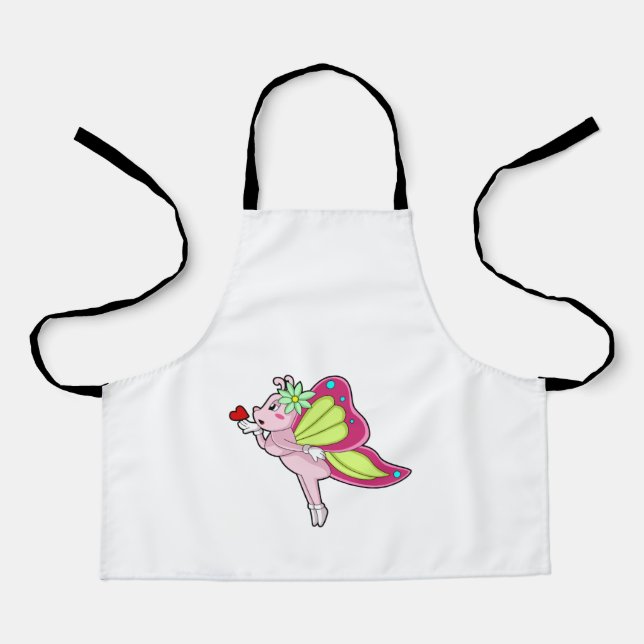 Butterfly Blossom Heart Apron (Front)