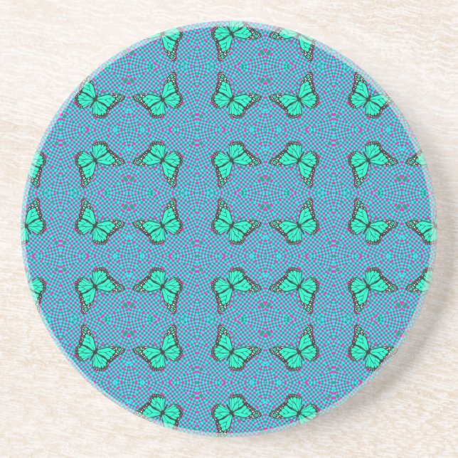 BUTTERFLY BLUE  COASTER (Front)