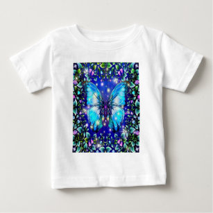 Butterfly Blue Dazzle Hues Rock Pretty Tot Baby T-Shirt