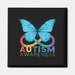 Butterfly Blue For Autism Awareness Month Magnet