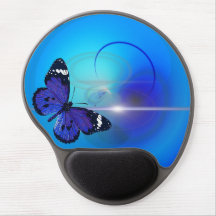 Butterfly Blue Gel Mousepad