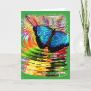 Butterfly Blue it's a card don't be Bugged