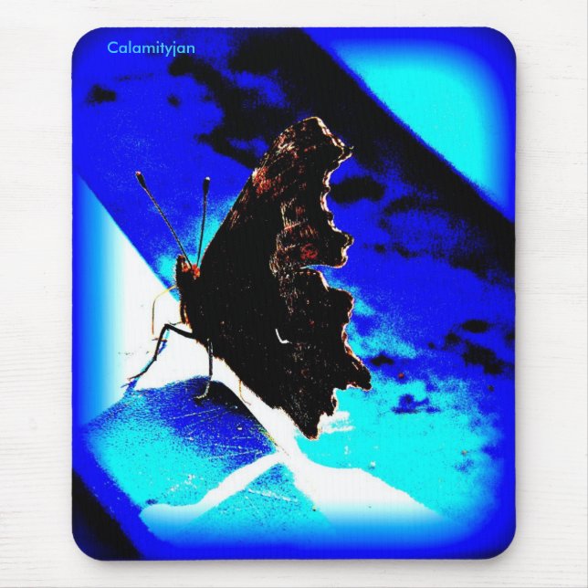butterfly blue mousepad, Calamityjan Mouse Mat (Front)