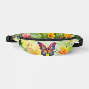 Butterfly Blue Orange Wings Bum Bags