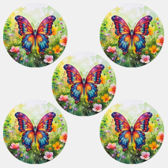 Butterfly Blue Orange Wings Clothing (Group)