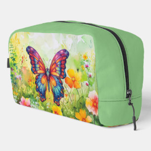 Butterfly Blue Orange Wings Dopp Kit