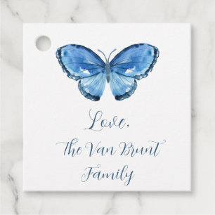 Butterfly Blues Gift Tag