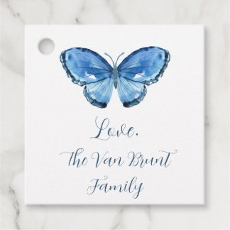 Butterfly Blues Gift Tag