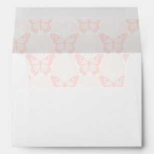 Butterfly Blush Pink Watercolor Party Envelope