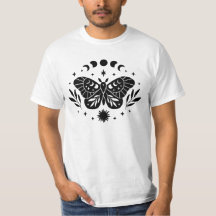 Butterfly Boho Mystical Moth With Moon Phases
