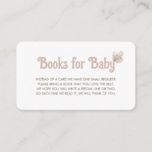 Butterfly Book Request for Baby Shower Enclosure Card
