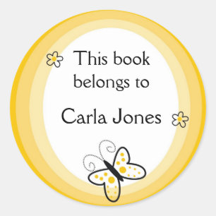 Butterfly Bookplates-This Book Belongs To Labels