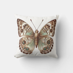 Butterfly Botanical Nature Inspired Art Cushion