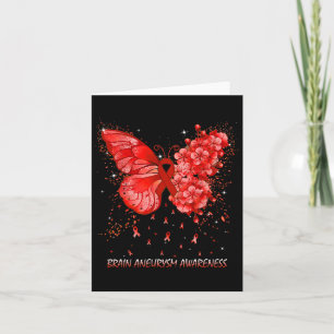 Butterfly Brain Aneurysm Awareness Ribbon  Card