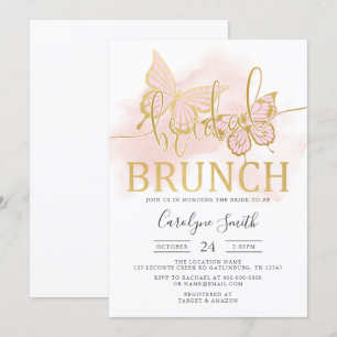 Butterfly Bridal Shower Bridal Brunch Invitation