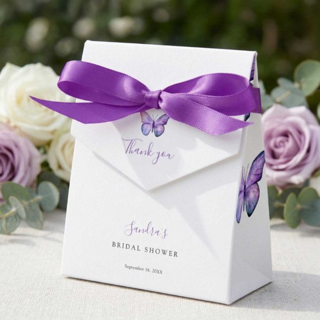 Butterfly Bridal Shower Elegant Thank you Script   Favour Box (Creator Uploaded)
