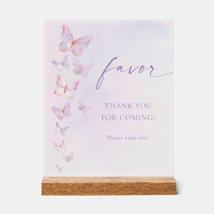 Butterfly Bridal Shower Favour Acrylic Sign