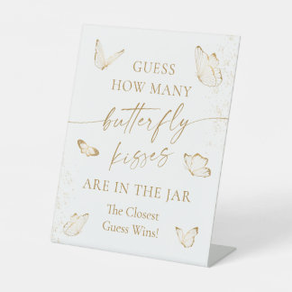 Butterfly Bridal Shower Guess How Many Butterflies Pedestal Sign