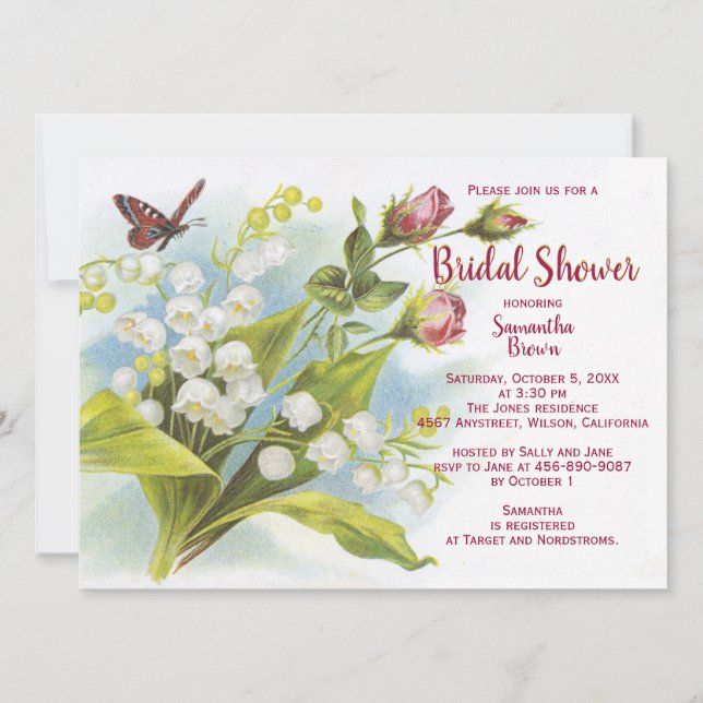 Butterfly Bridal Shower Invitation (Front)