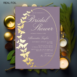 Butterfly Bridal Shower Lavender Gold Modern Chic
