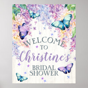 Butterfly Bridal Shower Welcome Sign