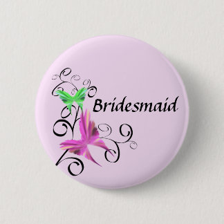 Butterfly Bridesmaid Button