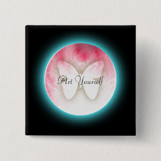 Butterfly Bubbles 15 Cm Square Badge