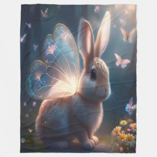 Butterfly Bunny Fleece Blanket