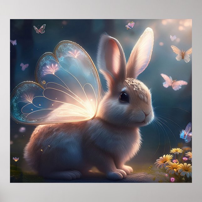 Butterfly Bunny Poster (Front)