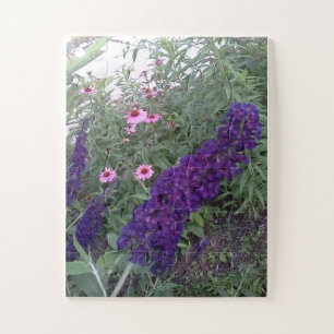 Butterfly Bush and Purple Cone Flower Jigsaw Puzzle