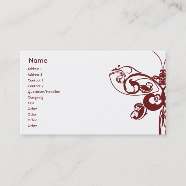 Butterfly - Business Business Card (Front)