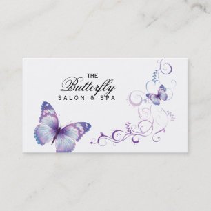 Butterfly Business Card Cute Salon Spa