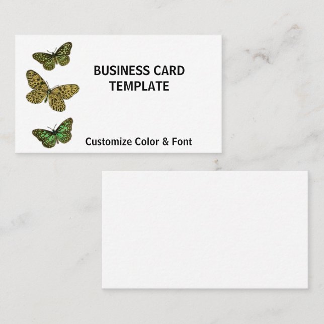 Butterfly Business Card Logo Template (Front/Back)