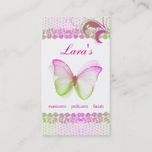 Butterfly Business Card Makeup Artist Salon Spa PG