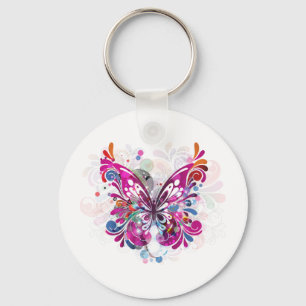 Butterfly ~ Butterflies Customise Template Key Ring