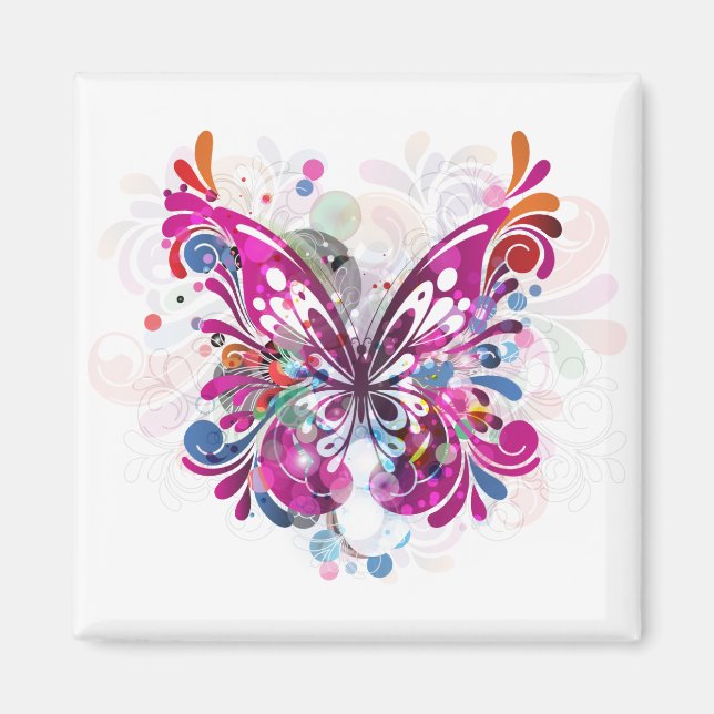 Butterfly ~ Butterflies Customise Template Magnet (Front)