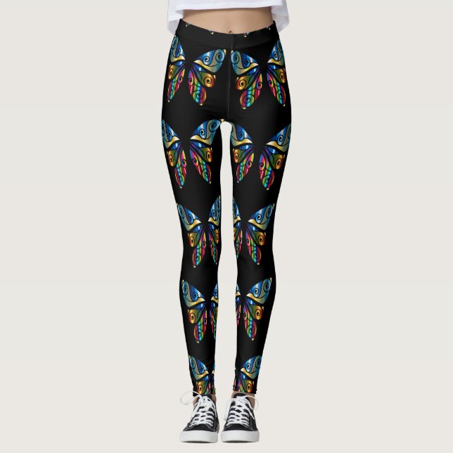 BUTTERFLY BUTTERFLIES YOGA PANTS  LEGGINGS (Front)