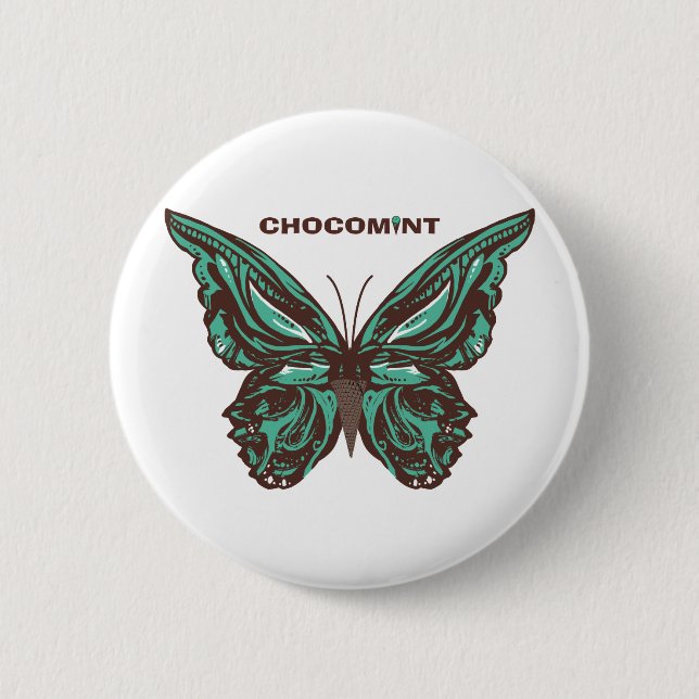 Butterfly butterfly 6 cm round badge (Front)