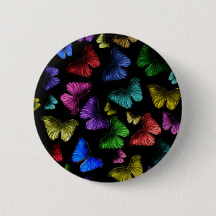 Butterfly Butterfly 6 Cm Round Badge