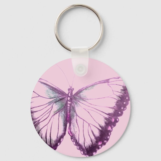 Butterfly Button Keychain (Front)